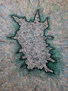 Terrain 1 (2015), 30" x 40", mixed media